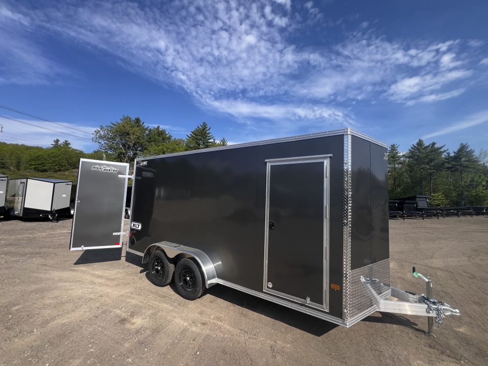New 2026 High Country 7x16 + 18" V-Nose/ XLT Aluminum trailer /Barn Door/ 7'interior -7000GVW