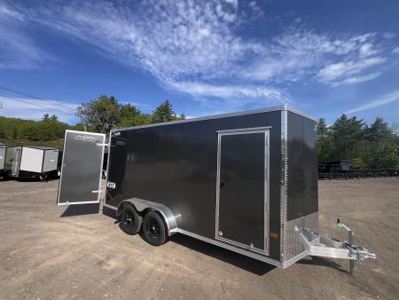 New 2026 High Country 7x16 + 18  V-Nose/ XLT Aluminum trailer /Barn Door/ 7'interior -7000GVW