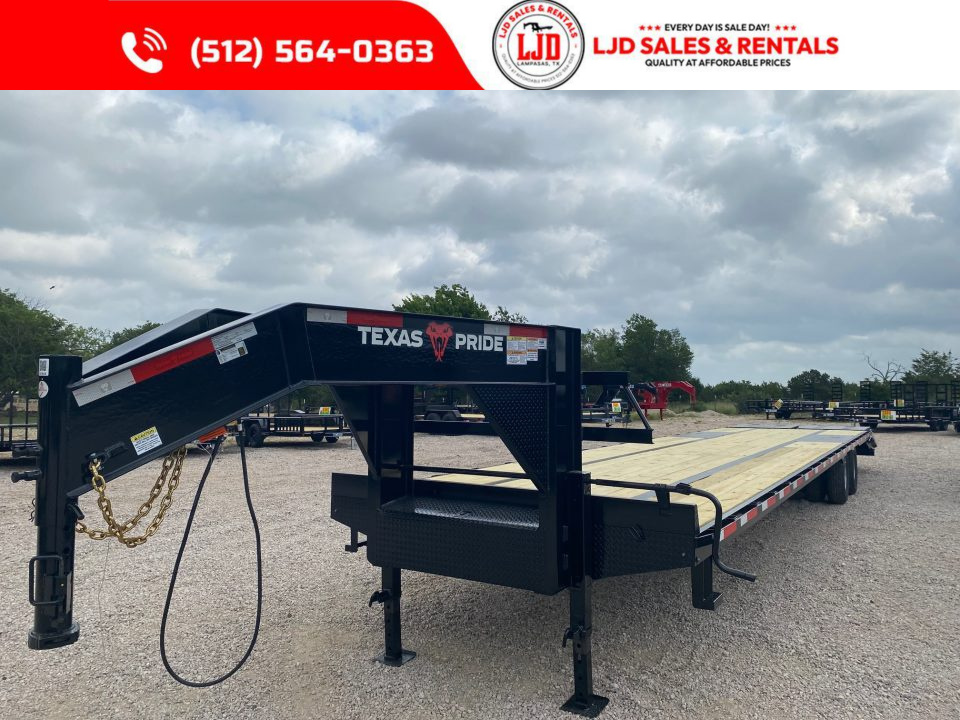 New 2026 Texas Pride Trailers Gooseneck Flatbed Equipment Trailer