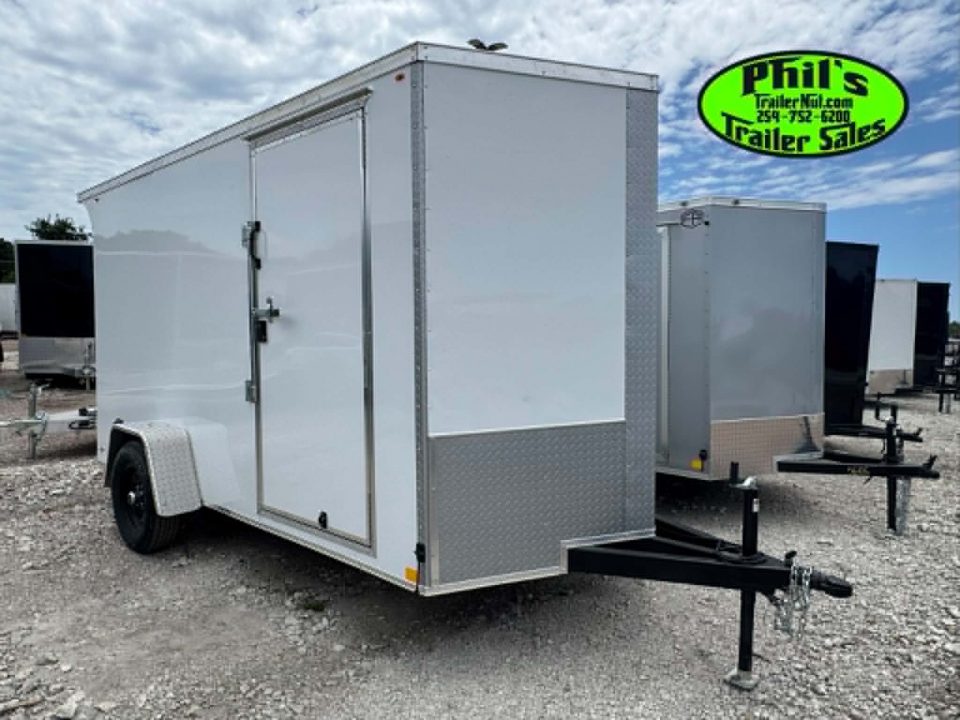 New 2026 6X12 ENCLOSED TRAILER Cargo / Enclosed Trailer REAR WING & SCREWLESS .080 EXTERIOR!