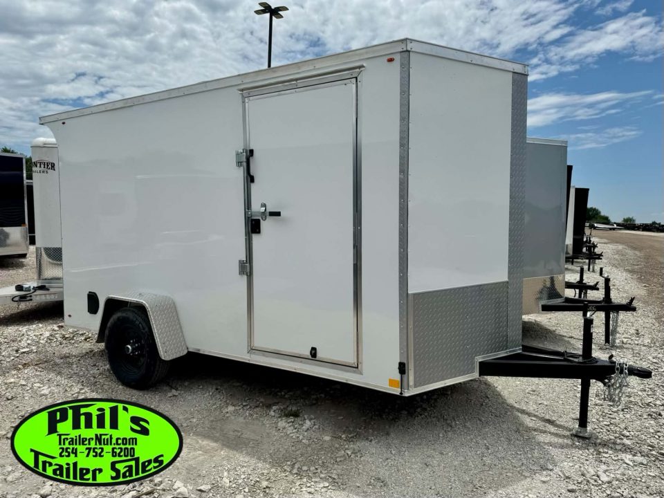 New 2026 6X12 ENCLOSED TRAILER Cargo / Enclosed Trailer REAR WING & SCREWLESS .080 EXTERIOR!