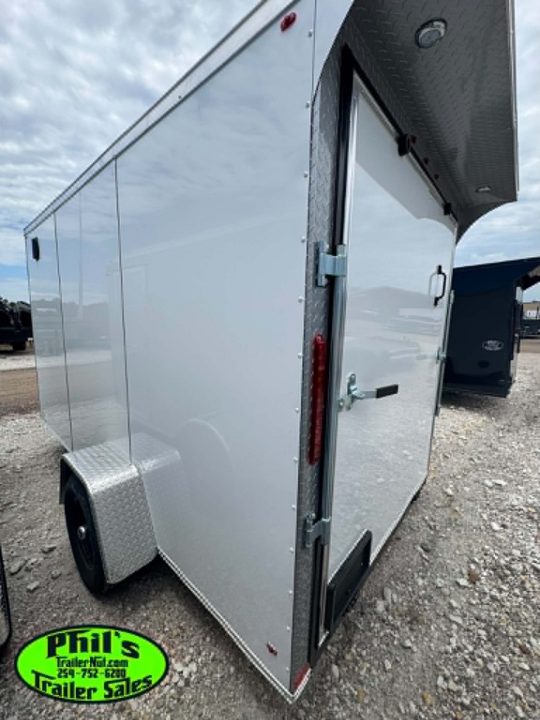 New 2026 6X12 ENCLOSED TRAILER Cargo / Enclosed Trailer REAR WING & SCREWLESS .080 EXTERIOR!