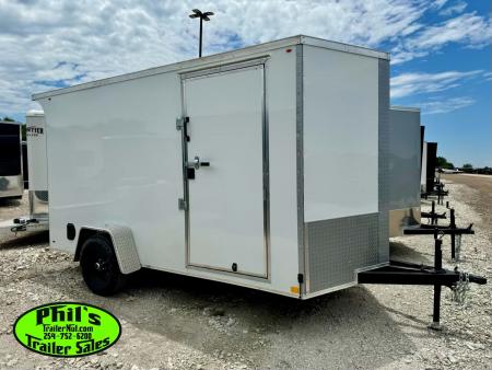 New 2026 6X12 ENCLOSED TRAILER Cargo / Enclosed Trailer REAR WING & SCREWLESS .080 EXTERIOR!