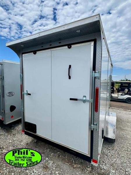 New 2026 6X12 ENCLOSED TRAILER Cargo / Enclosed Trailer REAR WING & SCREWLESS .080 EXTERIOR!