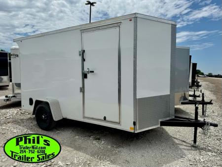 New 2026 6X12 ENCLOSED TRAILER Cargo / Enclosed Trailer REAR WING & SCREWLESS .080 EXTERIOR!