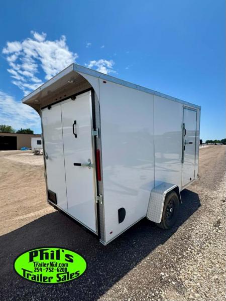 New 2026 6X12 ENCLOSED TRAILER Cargo / Enclosed Trailer REAR WING & SCREWLESS .080 EXTERIOR!