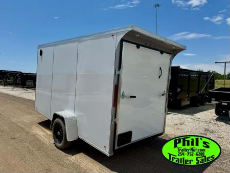 New 2026 6X12 ENCLOSED TRAILER Cargo / Enclosed Trailer REAR WING & SCREWLESS .080 EXTERIOR!