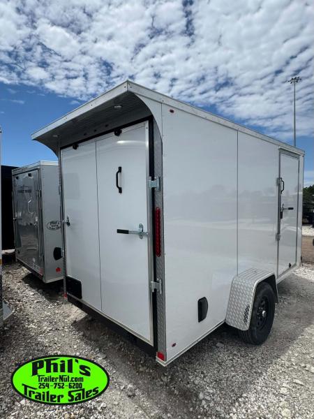 New 2026 6X12 ENCLOSED TRAILER Cargo / Enclosed Trailer REAR WING & SCREWLESS .080 EXTERIOR!