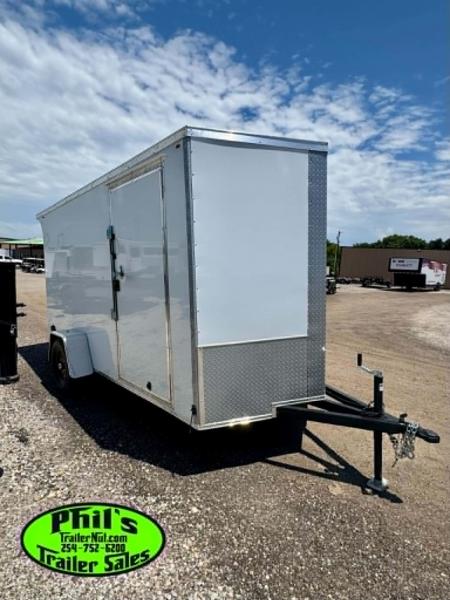 New 2026 6X12 ENCLOSED TRAILER Cargo / Enclosed Trailer REAR WING & SCREWLESS .080 EXTERIOR!