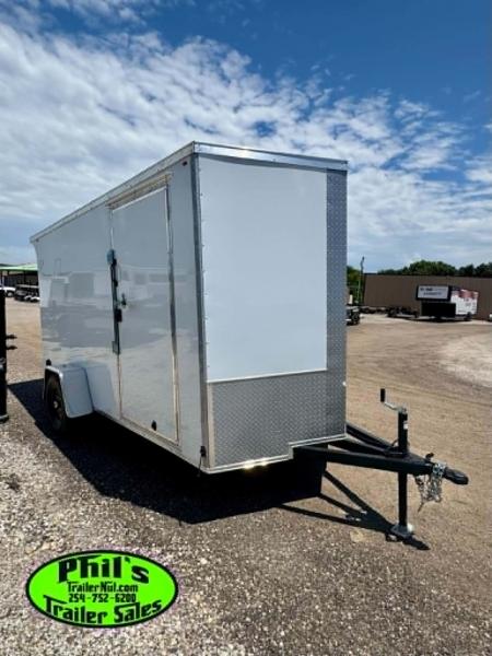 New 2026 6X12 ENCLOSED TRAILER Cargo / Enclosed Trailer REAR WING & SCREWLESS .080 EXTERIOR!