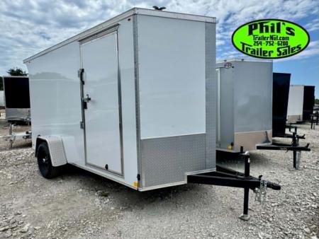 New 2026 6X12 ENCLOSED TRAILER Cargo / Enclosed Trailer REAR WING & SCREWLESS .080 EXTERIOR!