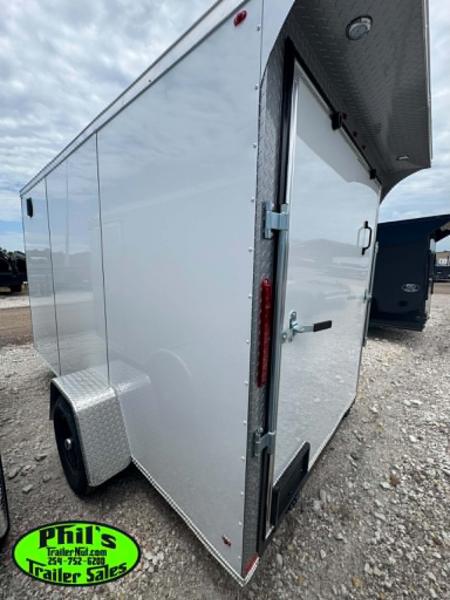 New 2026 6X12 ENCLOSED TRAILER Cargo / Enclosed Trailer REAR WING & SCREWLESS .080 EXTERIOR!