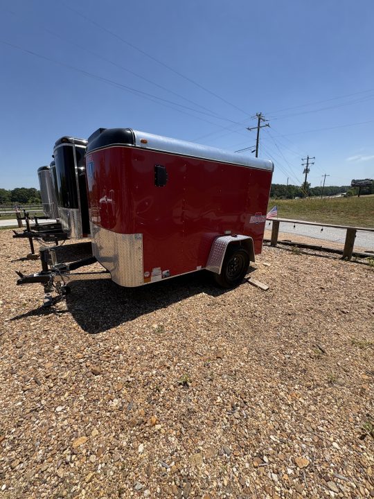 Used 2021 Interstate Cargo 5x8 Single Axle Enclosed Trailer w/Rear Ramp Cargo / Enclosed Trailer