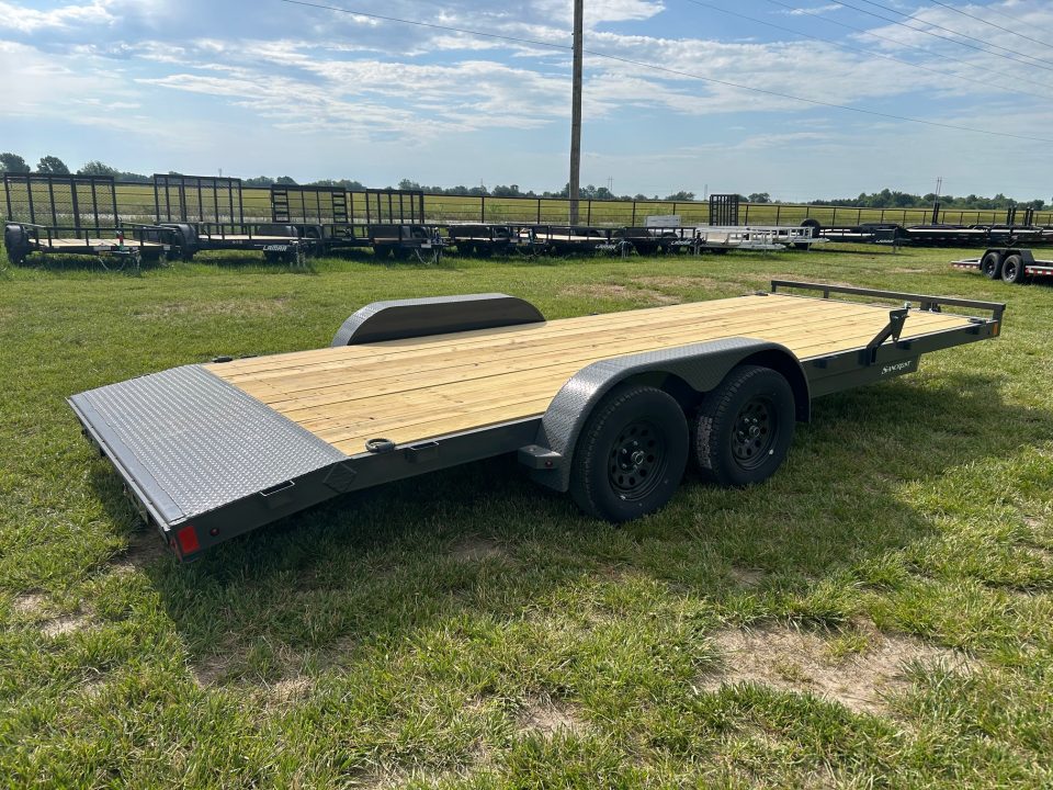 New 2026 Lamar 83x20 Tandem 7K Carhauler w/ 2' Dove & Slide In Ramps