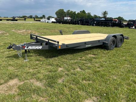 New 2026 Lamar 83x20 Tandem 7K Carhauler w/ 2' Dove & Slide In Ramps