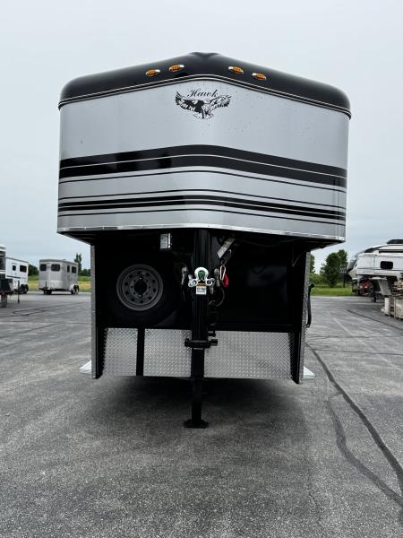 New 2026 Hawk Elite 2 + 1 Gooseneck Horse Trailer w/ Side Unload