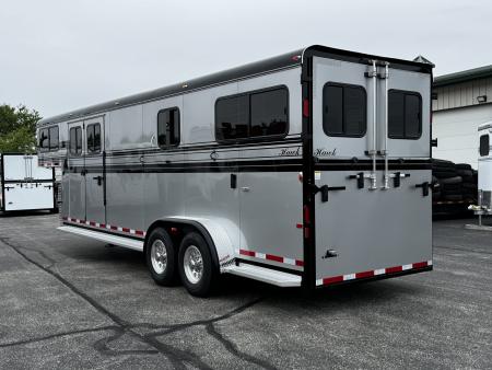 New 2026 Hawk Elite 2 + 1 Gooseneck Horse Trailer w/ Side Unload