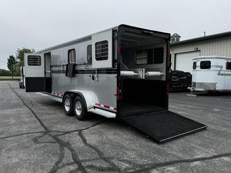 New 2026 Hawk Elite 2 + 1 Gooseneck Horse Trailer w/ Side Unload