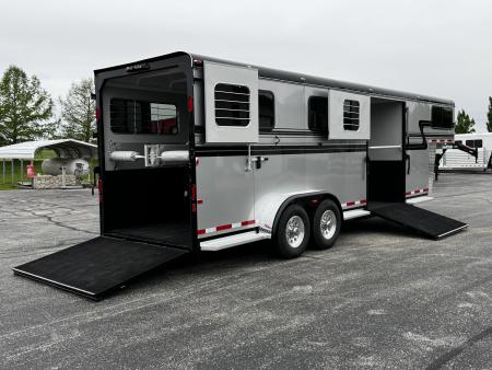 New 2026 Hawk Elite 2 + 1 Gooseneck Horse Trailer w/ Side Unload
