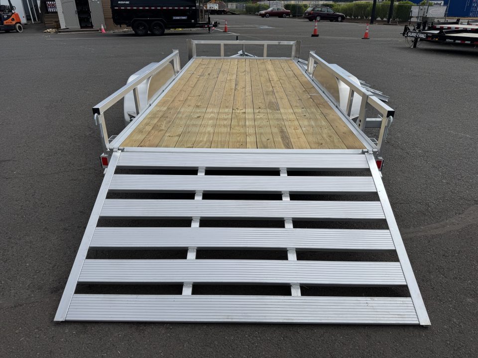 New 2026 Sure-Trac 7x16 Aluminum ATV Tube Top Utility Trailer 7k GVWR