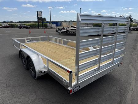 New 2026 Sure-Trac 7x16 Aluminum ATV Tube Top Utility Trailer 7k GVWR