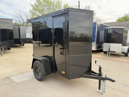 New 2026 New 4x6 SA Screwless Enclosed Trailer | Blackout | Spoiler Package | 5'6  Interior | .08 Polycor | Dexter Axle | El Paso | 1042