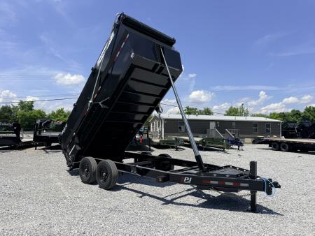 New 2026 PJ Trailers 7X16 (4FT WALL) 6 STAGE TELESCOPIC DUMP TRAILER 17600 GVWR Dump Trailer