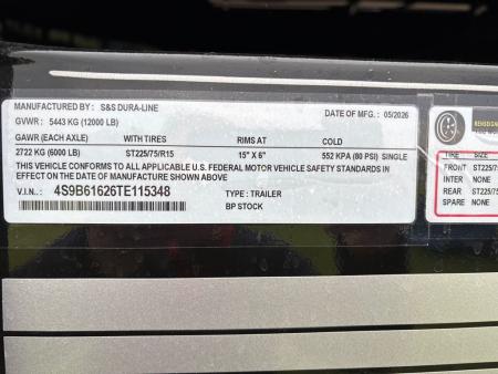 New 2026 S & S Dura Line STK6X16BP Stock / Stock Combo Trailer