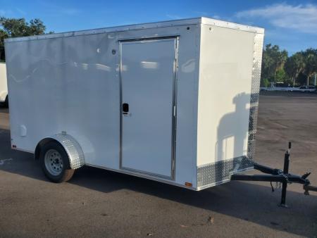 New 2026 Arising 6X12 SINGLE AXLE 2990 LB GVWR Cargo / Enclosed Trailer WITH REAR RAMP DOOR