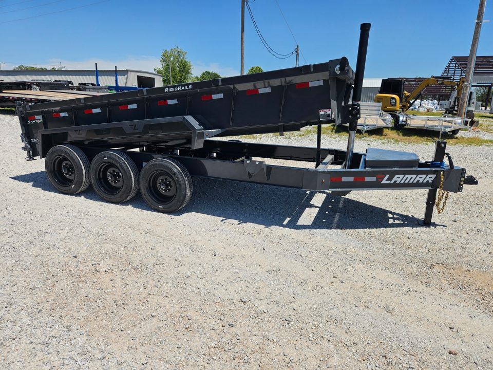 New 2026 Lamar 83X16 TRIPLE 21K TELESCOPIC DUMP W/24" SIDES 7 GAUGE FLOOR & 17.5" WHEELS/TIRES