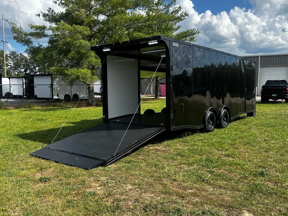 New 2026 Luxe 8.5x24 Race Trailer - Finished Interior- 5200LB Torsion - Full Escape Door-Removable Fender
