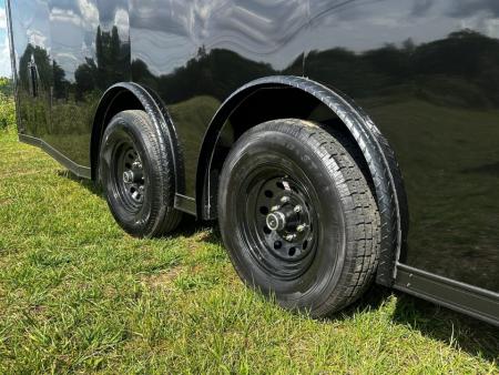 New 2026 Luxe 8.5x24 Race Trailer - Finished Interior- 5200LB Torsion - Full Escape Door-Removable Fender