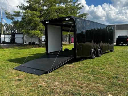 New 2026 Luxe 8.5x24 Race Trailer - Finished Interior- 5200LB Torsion - Full Escape Door-Removable Fender