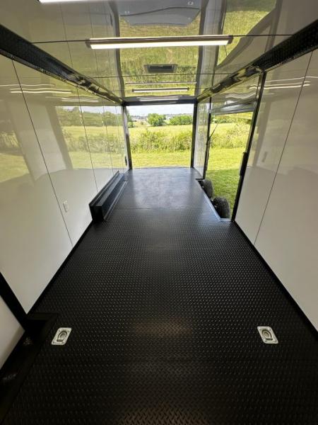 New 2026 Luxe 8.5x24 Race Trailer - Finished Interior- 5200LB Torsion - Full Escape Door-Removable Fender