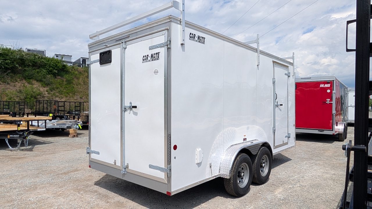 New 2026 Car Mate 7x16 HD Contractor Trailer w/ Rear Barn Doors (9990#)