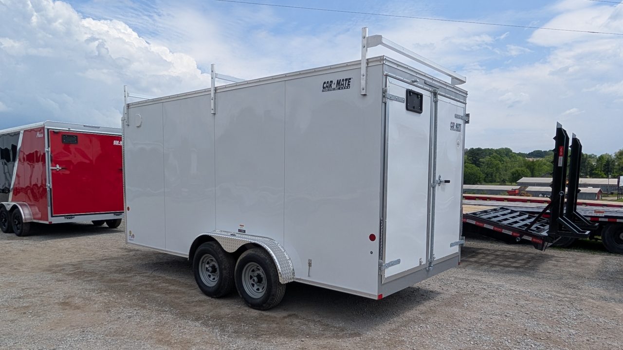 New 2026 Car Mate 7x16 HD Contractor Trailer w/ Rear Barn Doors (9990#)