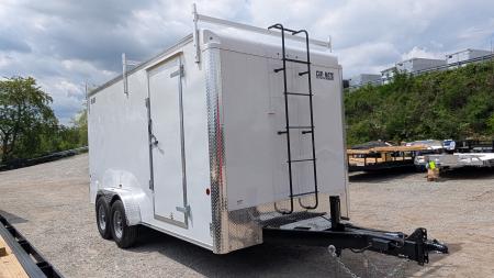 New 2026 Car Mate 7x16 HD Contractor Trailer w/ Rear Barn Doors (9990#)