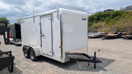 New 2026 Car Mate 6x14 HD Custom Cargo Trailer w/ Barn Doors & Ladder Racks