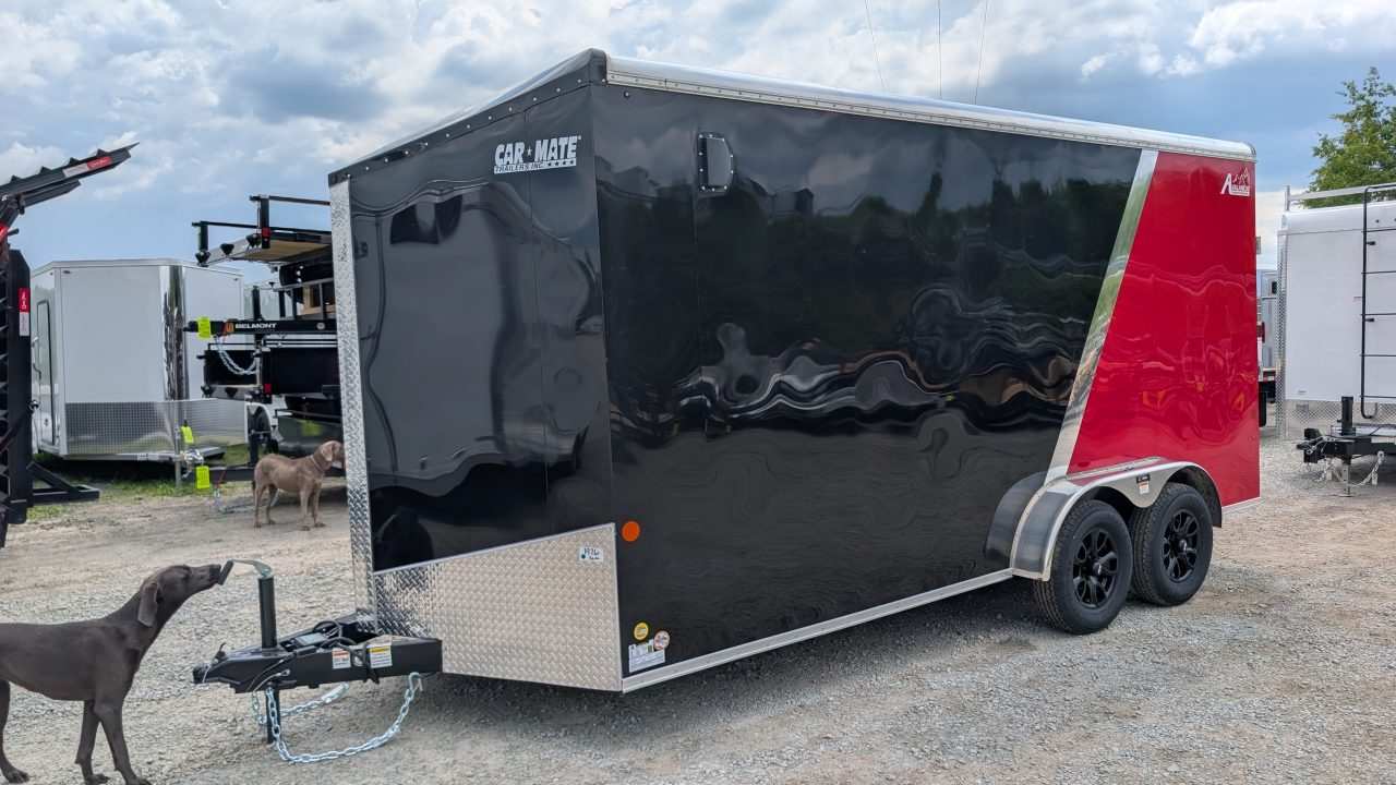 New 2026 Car Mate 7x16 HD Avalanche V-Nose Cargo w/ Ramp Door (84" INSIDE)
