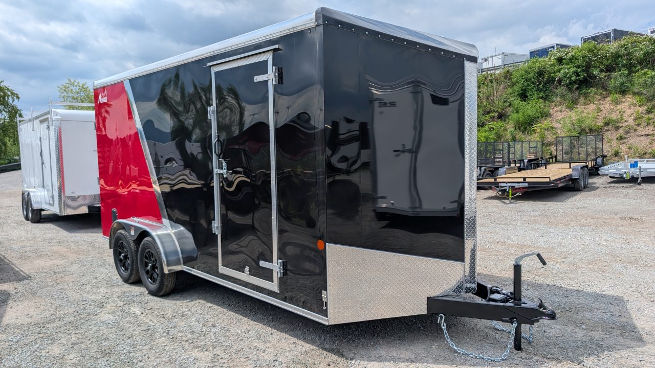 New 2026 Car Mate 7x16 HD Avalanche V-Nose Cargo w/ Ramp Door (84" INSIDE)