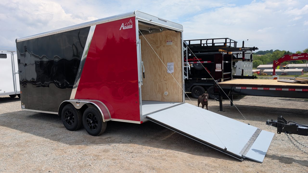 New 2026 Car Mate 7x16 HD Avalanche V-Nose Cargo w/ Ramp Door (84" INSIDE)