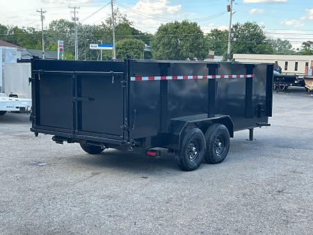 New 2024 Gorilla Trailers 7' x 16' High Side Telescopic 14K Dump Trailer