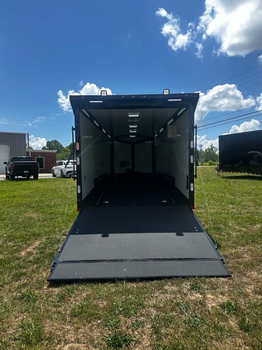 New 2026 Rock Solid Cargo 8.5x32 Race Trailer-Finished Interior-Triple 7000 TORSIONS -HD RAMP-Rececessed E-TRACK-BOGEY WHEELS-24ft AWNING