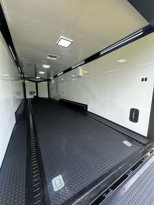 New 2026 Rock Solid Cargo 8.5x32 Race Trailer-Finished Interior-Triple 7000 TORSIONS -HD RAMP-Rececessed E-TRACK-BOGEY WHEELS-24ft AWNING
