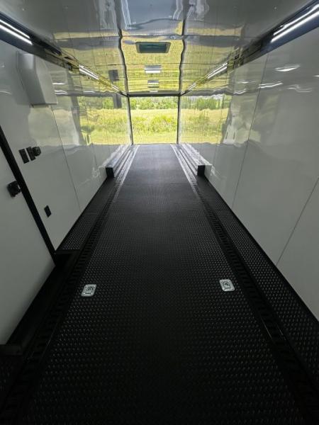 New 2026 Rock Solid Cargo 8.5x32 Race Trailer-Finished Interior-Triple 7000 TORSIONS -HD RAMP-Rececessed E-TRACK-BOGEY WHEELS-24ft AWNING
