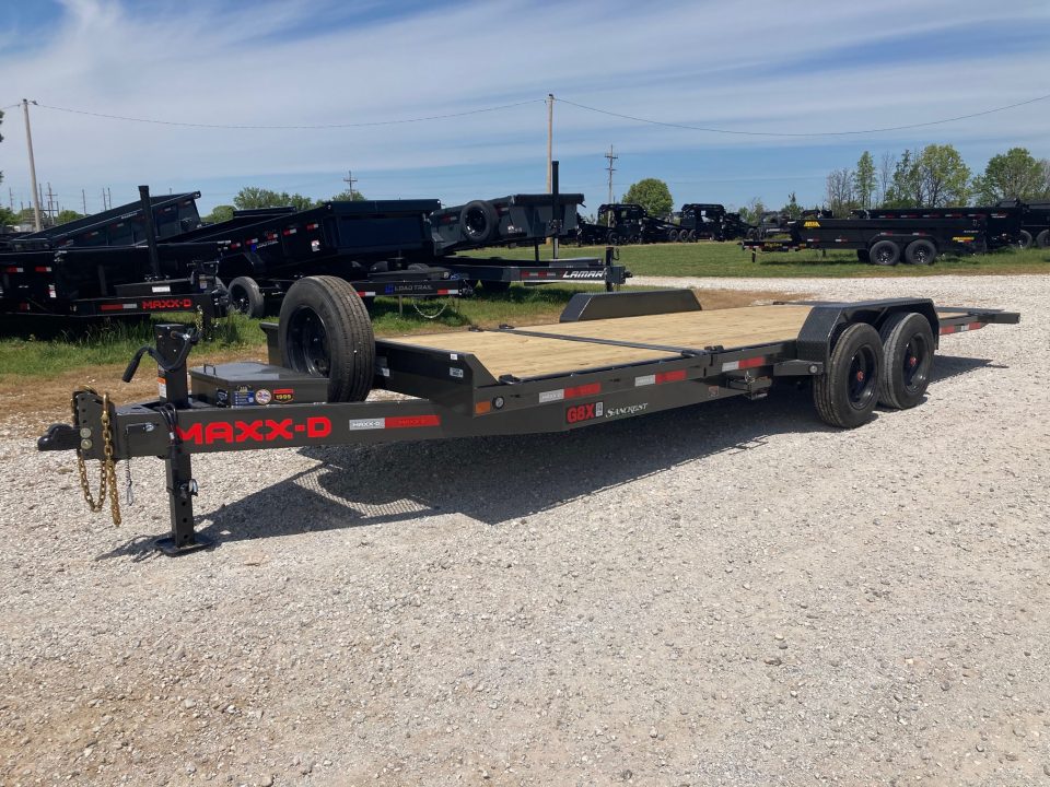 New 2026 MAXX-D 83X22 TANDEM 17.5K TILT W/ 6' STATIONARY DECK, 16' TILT DECK, TOOL BOX & SPARE Tilt Trailer