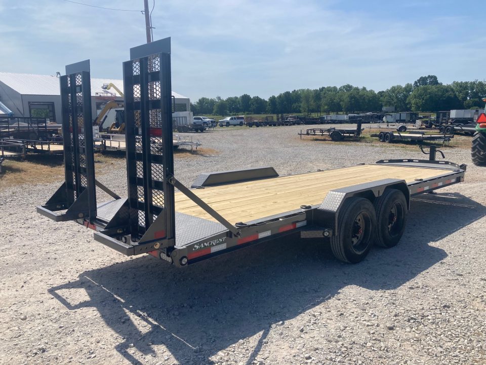 New 2027 MAXX-D 83X22 TANDEM 17.5K EQUIPMENT W/ 2' DOVE, STAND UP RAMPS & LARGE TOOL BOX Equipment Trailer