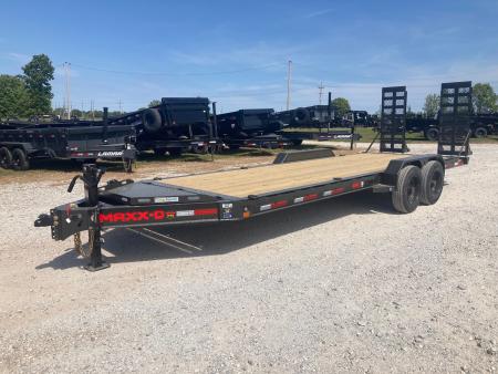 New 2027 MAXX-D 83X22 TANDEM 17.5K EQUIPMENT W/ 2' DOVE, STAND UP RAMPS & LARGE TOOL BOX Equipment Trailer