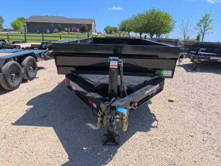 New 2026 Iron Bull 83 x 14 DWB Legendary Reserve Model 14K GVWR, 14 ply Tires, Hydraulic Jack, Scissor Hoist, Aluminum Ramps, Matching Spare, Rear Supports and Solar Charger, Black Dump Trailer
