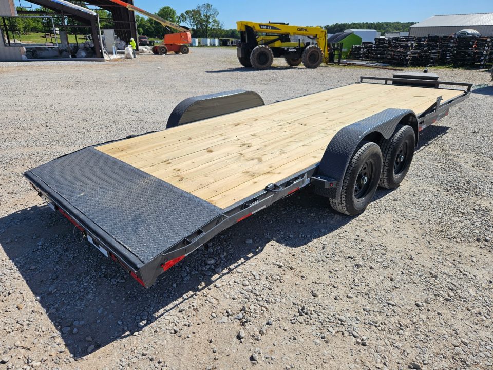 New 2026 Lamar 83X22 TANDEM 10K CAR HAULER W/2' STEEL DOVE SLIDE OUT RAMPS TOOLBOX